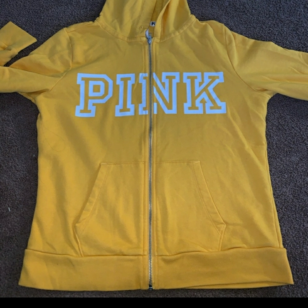 Victoria Secret Pink Yellow Hoodie